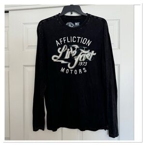Men’s Affliction Live Fast 1973 Motors Long Sleeve T-Shirt